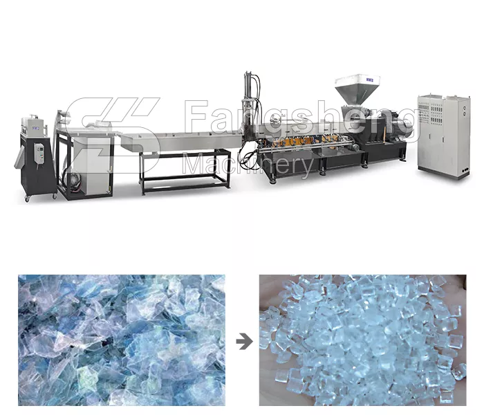 PET Bottle Flakes Pelletizing Line