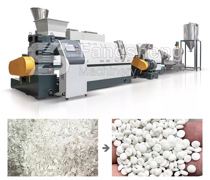 HDPE Bottle Flakes Granulating Machine