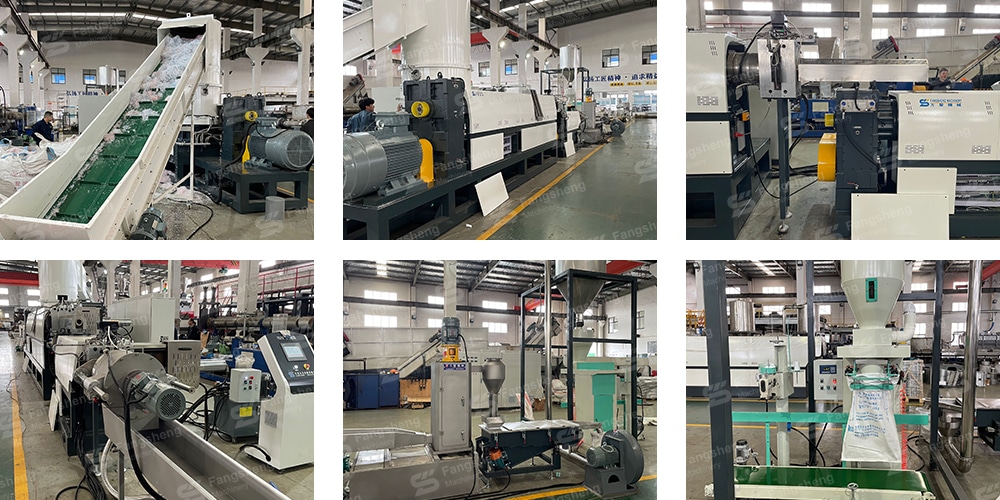 PP Woven Bag Pelletizing Line with bag sewing machine-fangsheng PP Woven Bag Pelletizing Line with bag sewing machine-fangsheng
