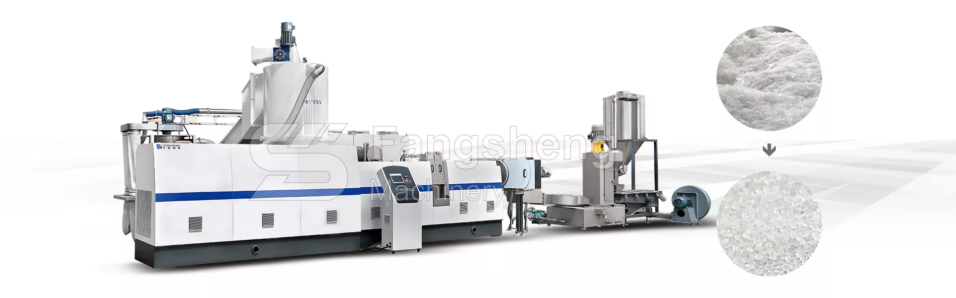 PE PP Film Pelletizing / Granulating Machine