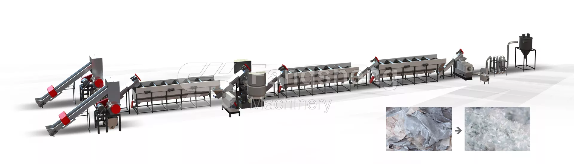 Waste Film Recycling Washing Line